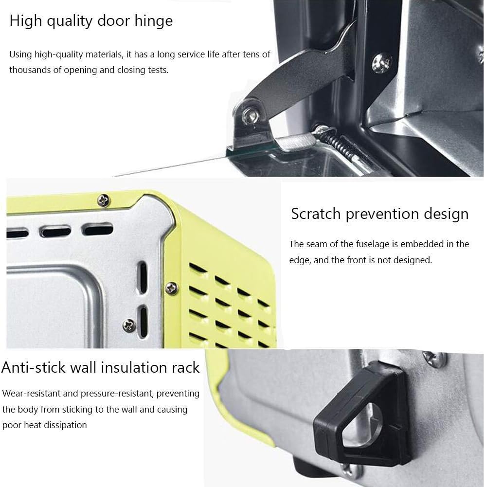 New House Kitchen Stainless Steel Toaster Countertop Convection Oven W/Multiple Temperature Control, 6 Cooking Functions Include Bake, Broil, Keep Warm Useful (A)