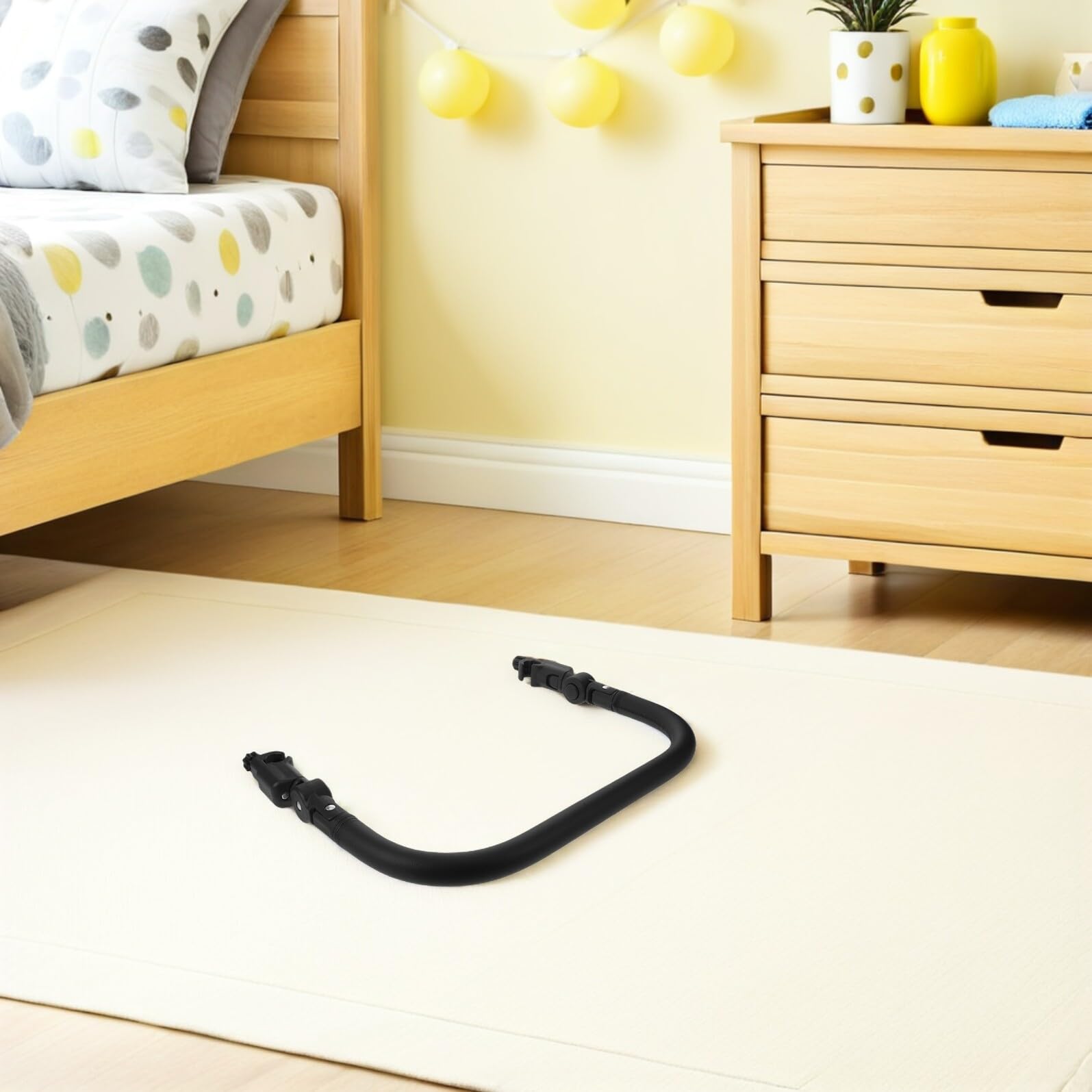 ORFOFE Barre Accoudoir Poussette Avant Réglable et Détachable Extension Ergonomique pour Sécurité et Confort des Tout-petits Accessoire Pliable Compatible avec Poussettes