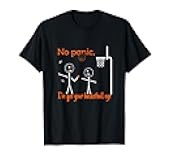 No Panic: Humorous Stick Figure, Basketball, Friendship T-Shirt