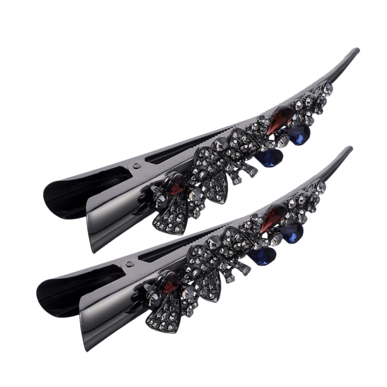 Beavorty 6 Piezas Clip de de pato de cristal Horquilla moda pinzas para el pelo de cocodrilo pinzas para el cabello con purpurina pinzas de cocodrilo para cabello Metal