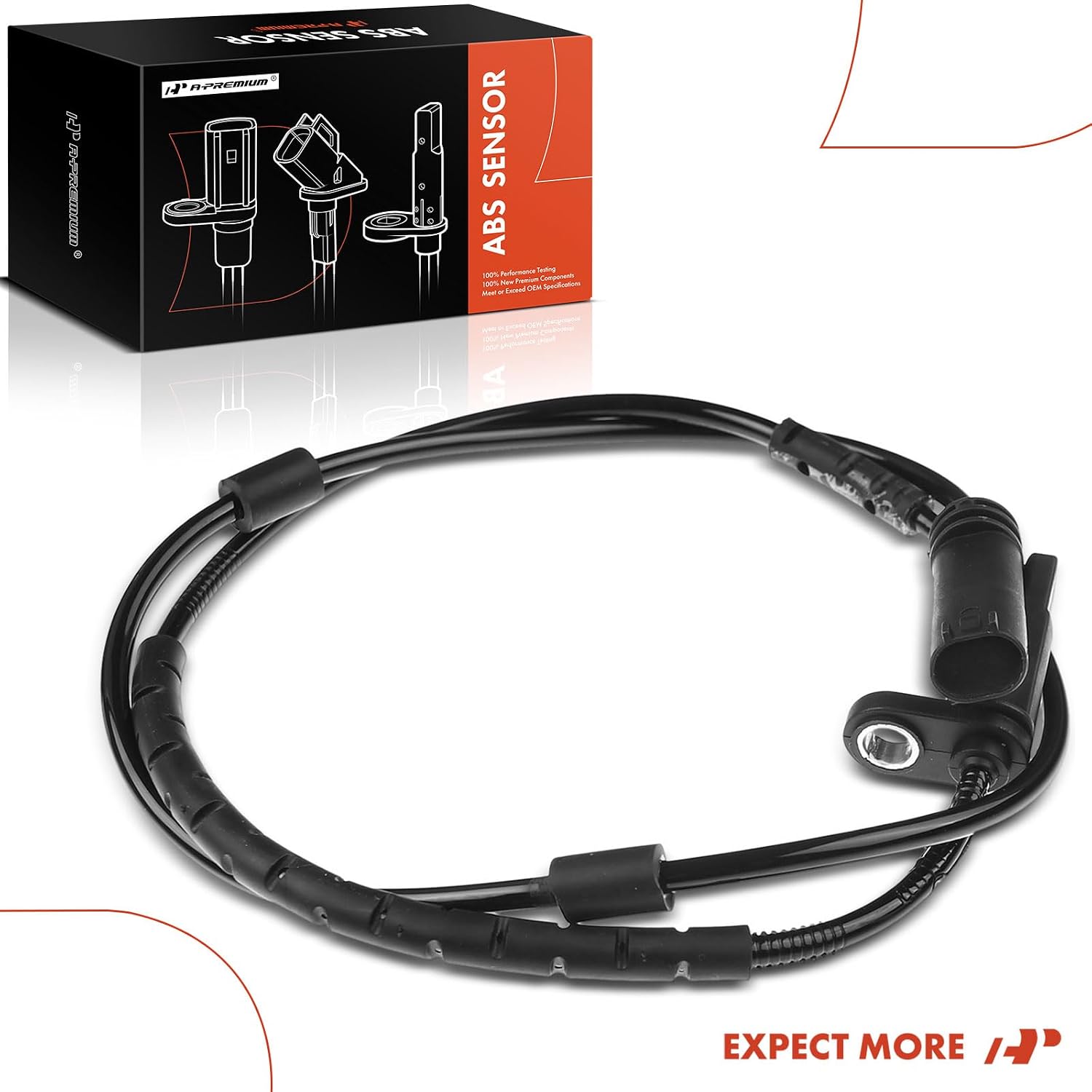 A-Premium Rear ABS Wheel Speed Sensor Compatible with BMW 230i, 320i, 328d, 328i, 330i, 335i, 340i, 428i, 430i, 435i, 440i, M235i, M240i xDrive, Rear Driver or Passenger, Replace# 34526884421