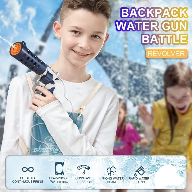 Image of Water Gun Toy with Automatic Water Absorption Function 25Ft Range | Self-Filling |High Pressure Mechanism Ideal Outdoor Toy for Pool & Beach Fun (Style 3)