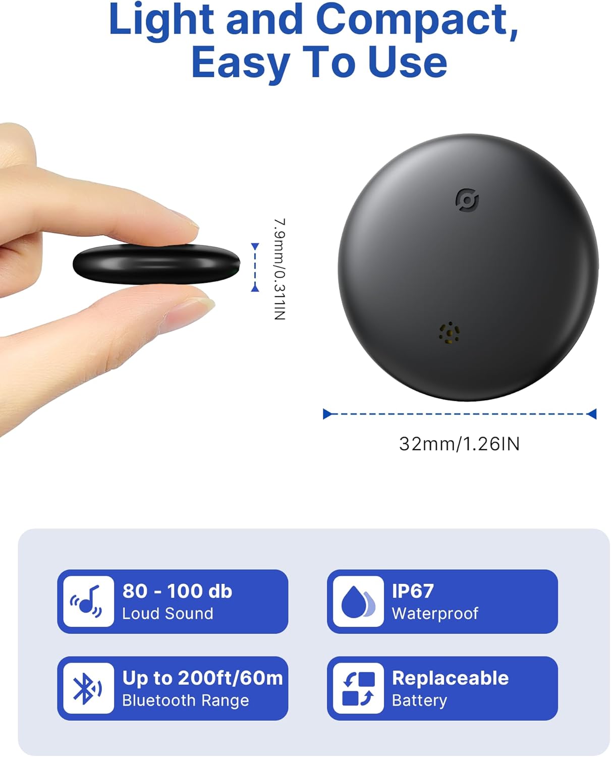 Air Tag for Android Smart Tracker Tags [4 Pack] – Bluetooth Item Finders Compatible with Google Find My Device | No Subscription, Loud Alert, Waterproof, Long Battery for Keys, Pets, Wallet