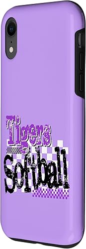 Miniatura 2 de Tigers Softball Mom Purple Tiger Pride Game Day School Case for iPhone XR