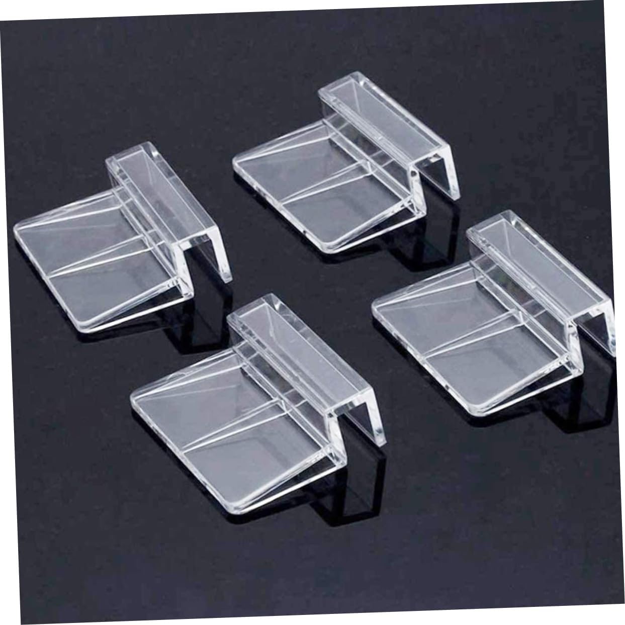 Happyyami 30pcs Acrylic Aquarium Support Bracket Fish Tank Cover Holder for Covers for Turtle Tanks and Open Aquariums