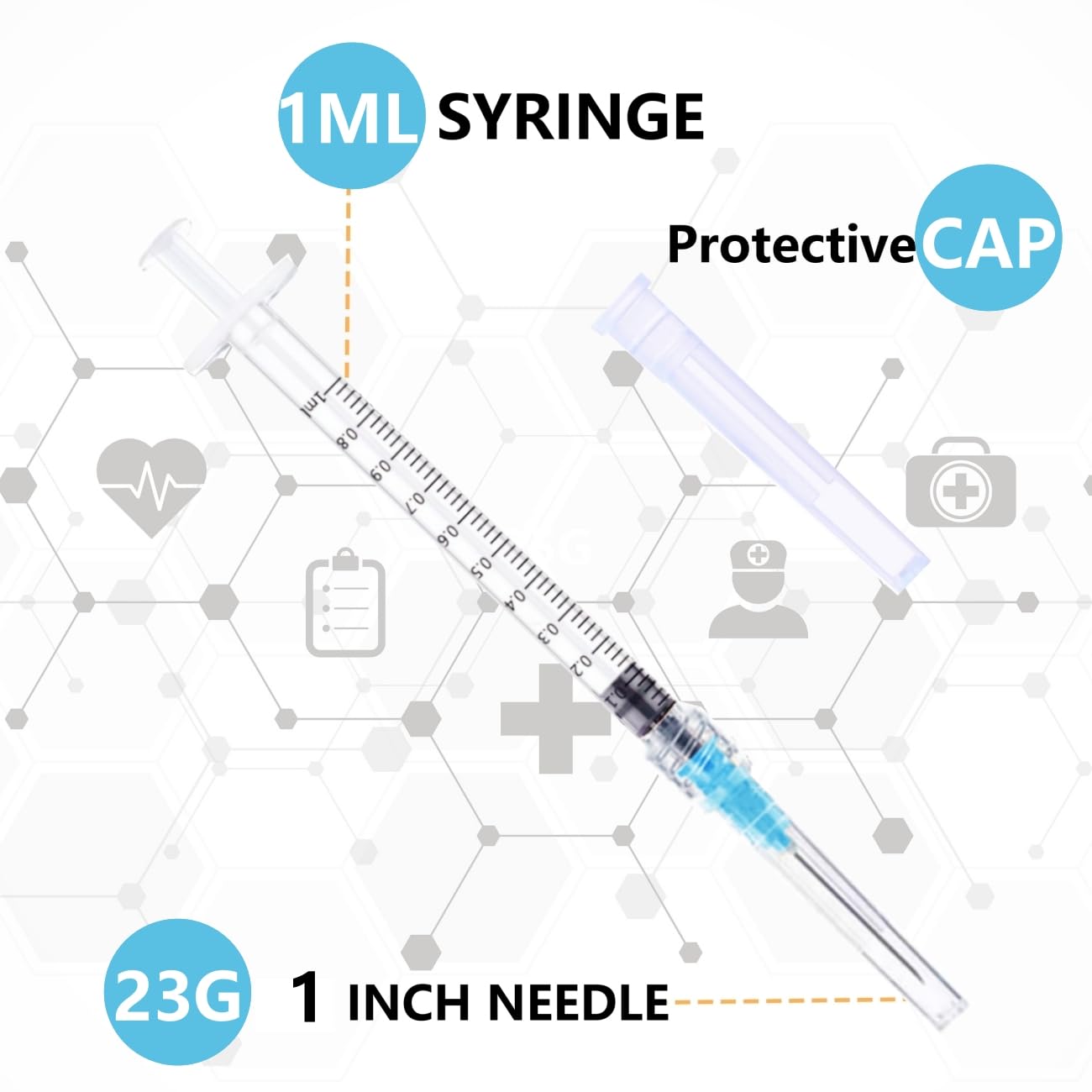 50 Pcs/Box - 23Ga 1ml Lab Dispensing Utensils, Individually Wrapped — Amazon image 2