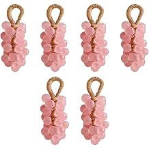Grape Bunch Shaped Soap with Peach Scent, Round, Brown Cotton String, 3.88 oz 110g, Pack of 6-3-in-1 Body, Hand, and Face Cleanser for Soft, Smooth Skin