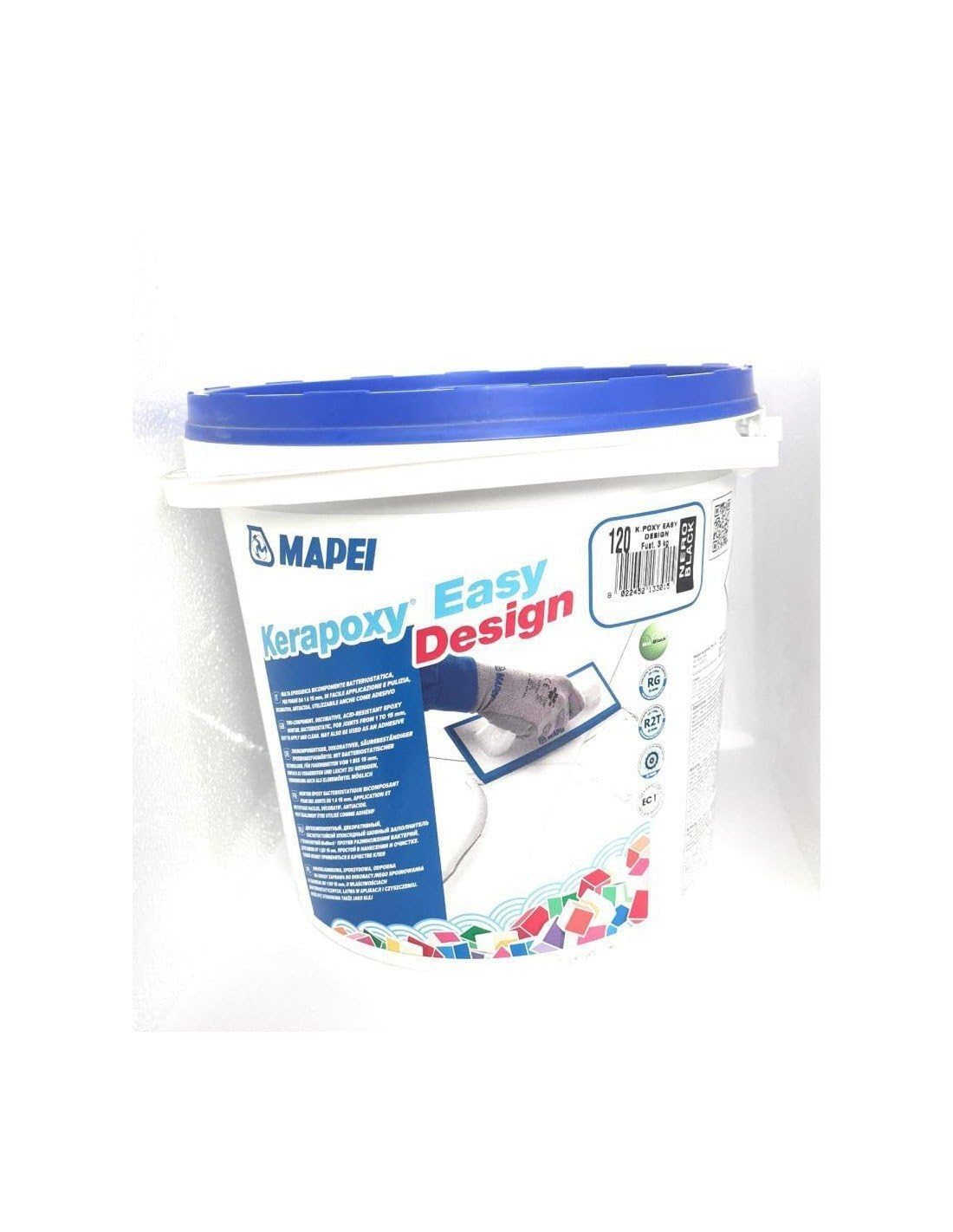 MAPEI Kerapoxy Easy Design 3kg - kolor 120 Czarny - dekoracyjna, kwasoodporna, dwuskładnikowa fuga epoksydowa