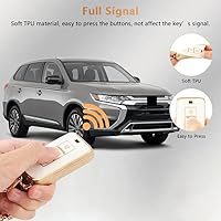 Vista 3 de PIFOOG Funda para llavero Mitsubishi, accesorios Outlander Lancer Mirage, carcasa protectora para llaves de coche, cubierta completa, llavero