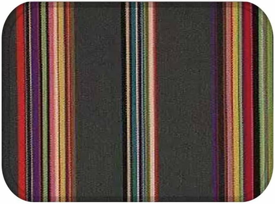 HBJWOV Striped Pattern Anti-Slip Floor Texture Carpet Door Mats Doormats Outdoor Kitchen Bathroom Living Room Mat(Black)