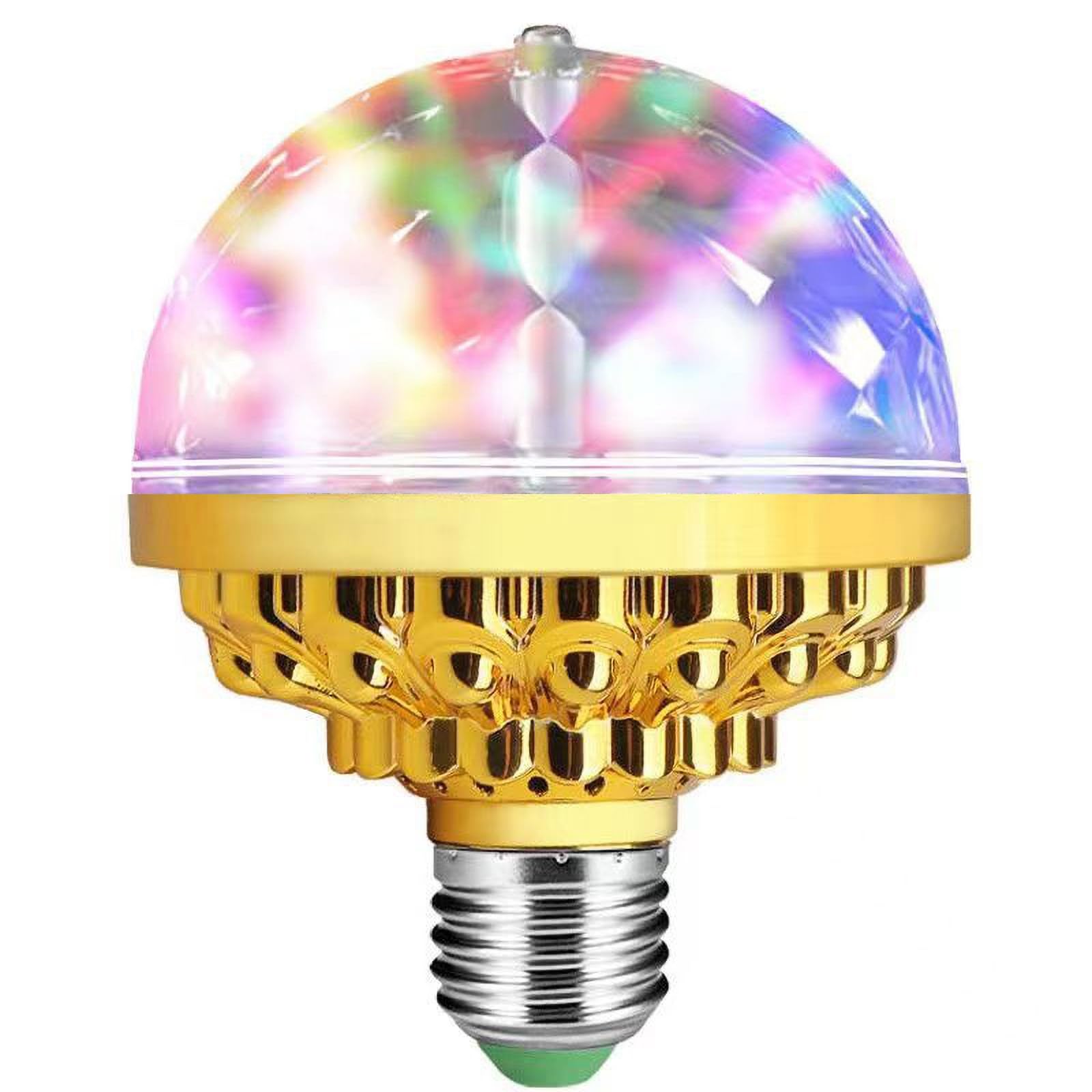 Bvcl Light E27 Disco Bulb, 6W 360° Rotating Rgb Led Party Ing Mood Party Decoration For Birthday Party Wedding Party Christmas Halloween