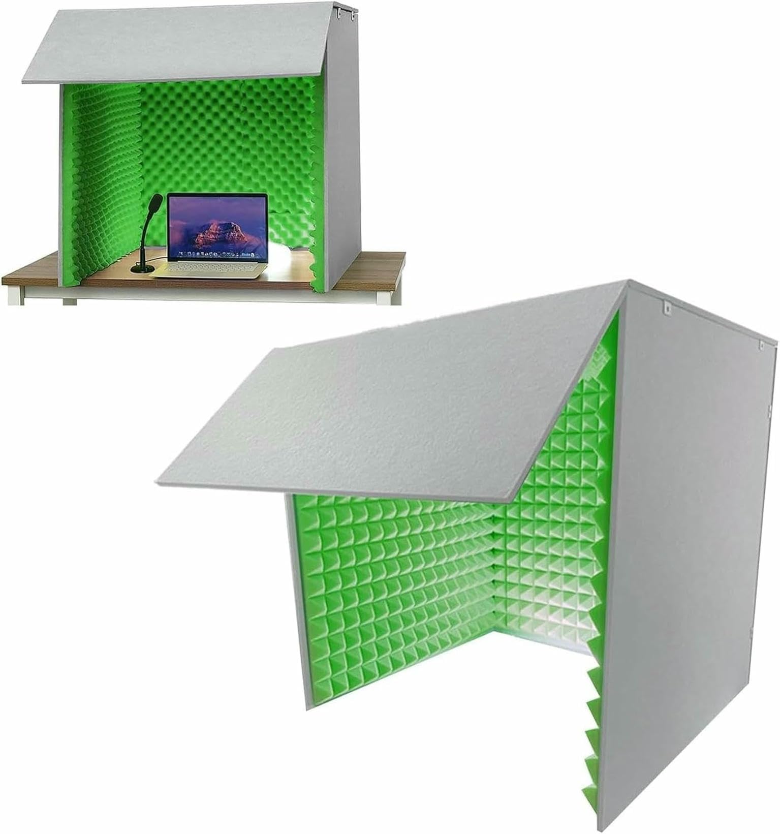 Cabine enregistrement sonore portable contre les résonances de pièce