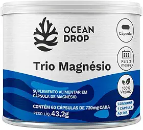 Trio Magnésio 60 cápsulas 720 mg Ocean Drop