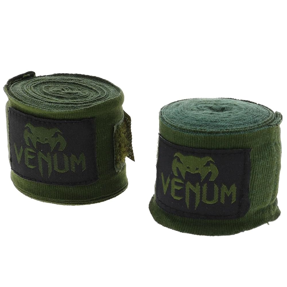 Venum Kontact Boxing Hand Wraps - Khaki/Black, 180 in