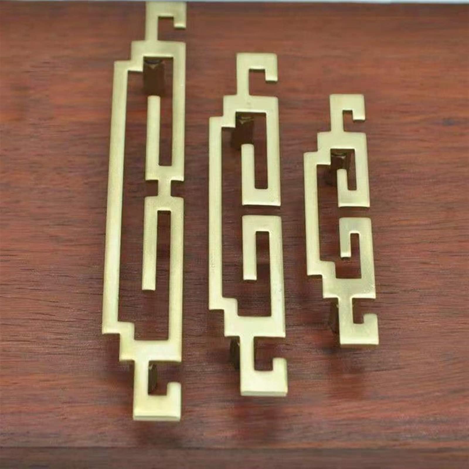 Tiradores de cobre puro FIDEMM de 17.5cm para renovar armarios con un diseño cuadrado minimalista