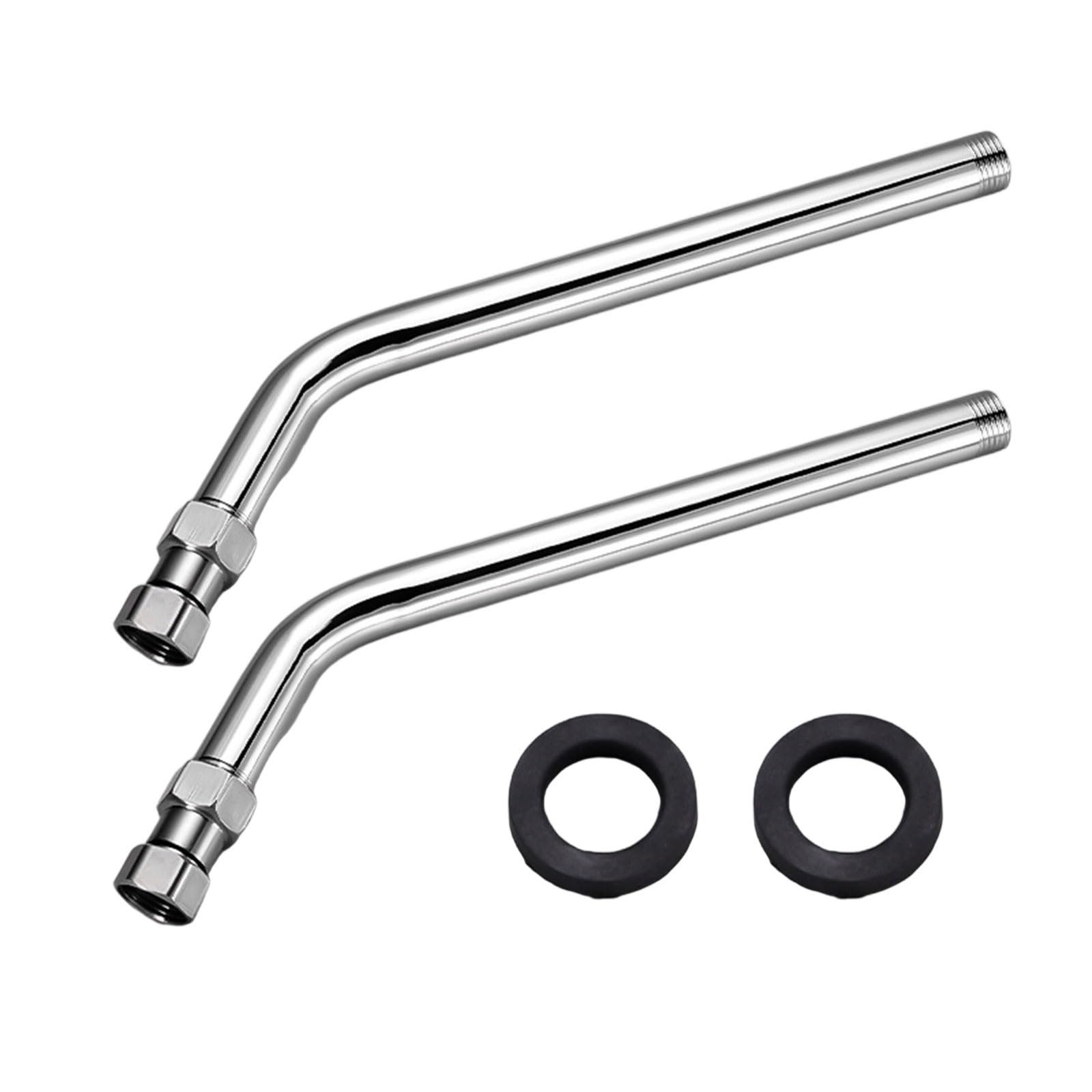 Tsophreniq 29.5Cm 2 Set Flexible Shower Head Extension Elbows Shower Hose Connector Providing 135° Sprays Direction For Bathroom Hose Elbow Connector