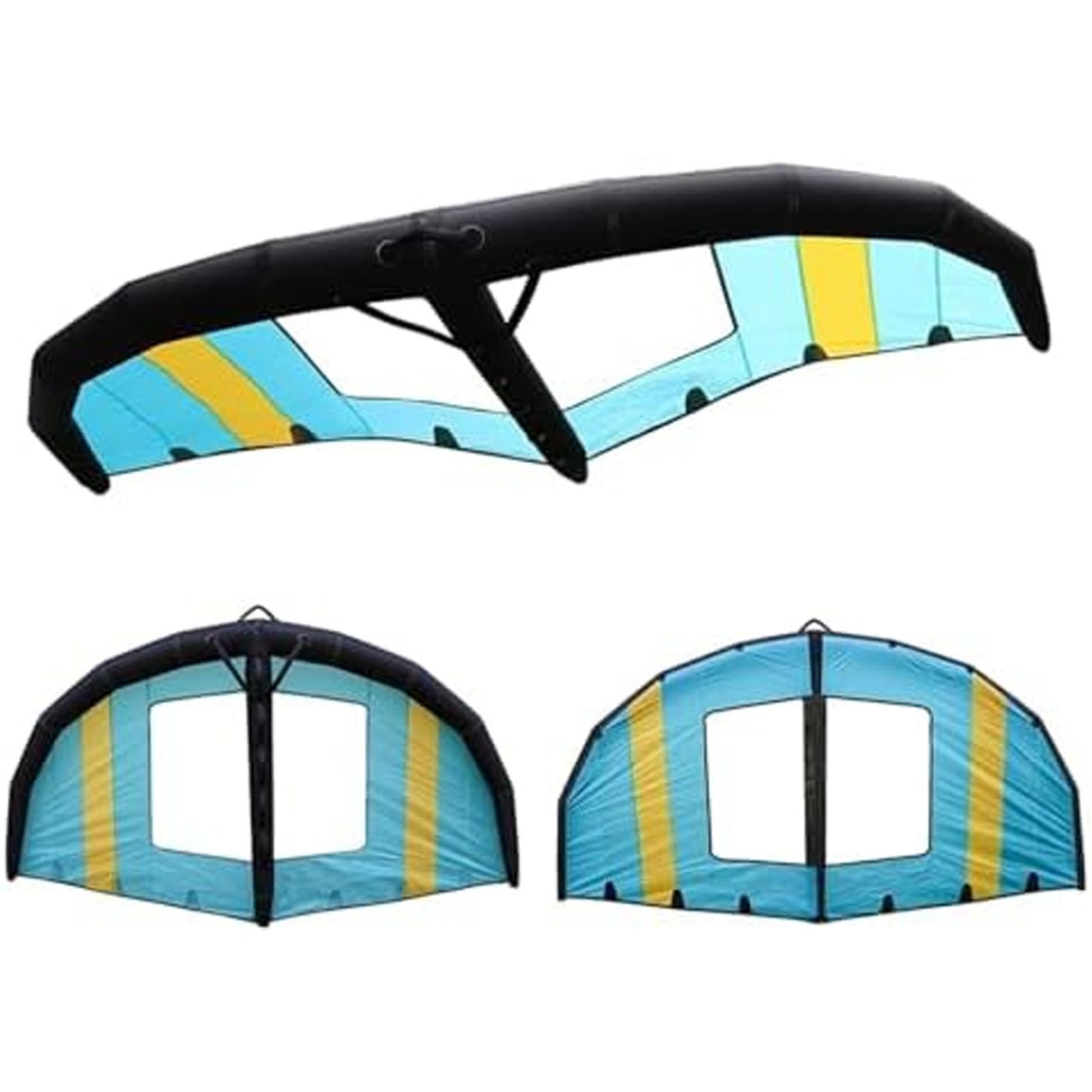 Aufblasbarer Surf-Windflügel mit ergonomischem Griff 4m² | 4/5/6 m² Flügelsegel mit zwei Luftkammern für Erwachsene, die Wingfoiling, Stand-Up-Paddling und Hydrofoiling betreiben