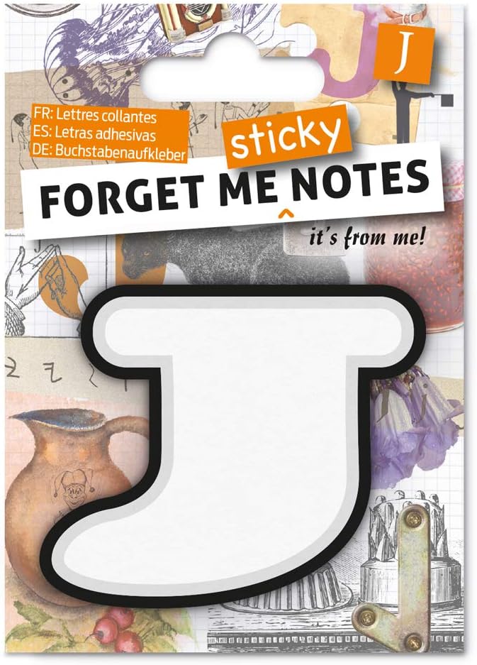 IF Forget Me Sticky Notes - Letter J