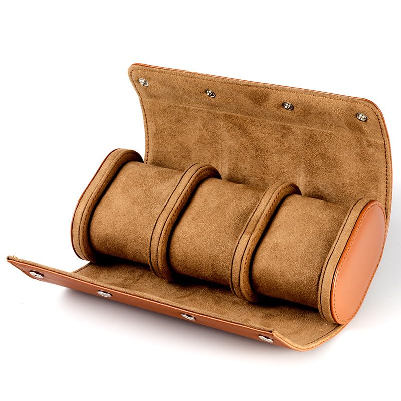 Custodia Da Viaggio Per Orologio Custodia Per Orologio, Rotolo Per Orologio In Pelle Pu Con Cuscino Per Orologio Rimovibile,Custodia Da Viaggio Per Organizer,Nero,1slot