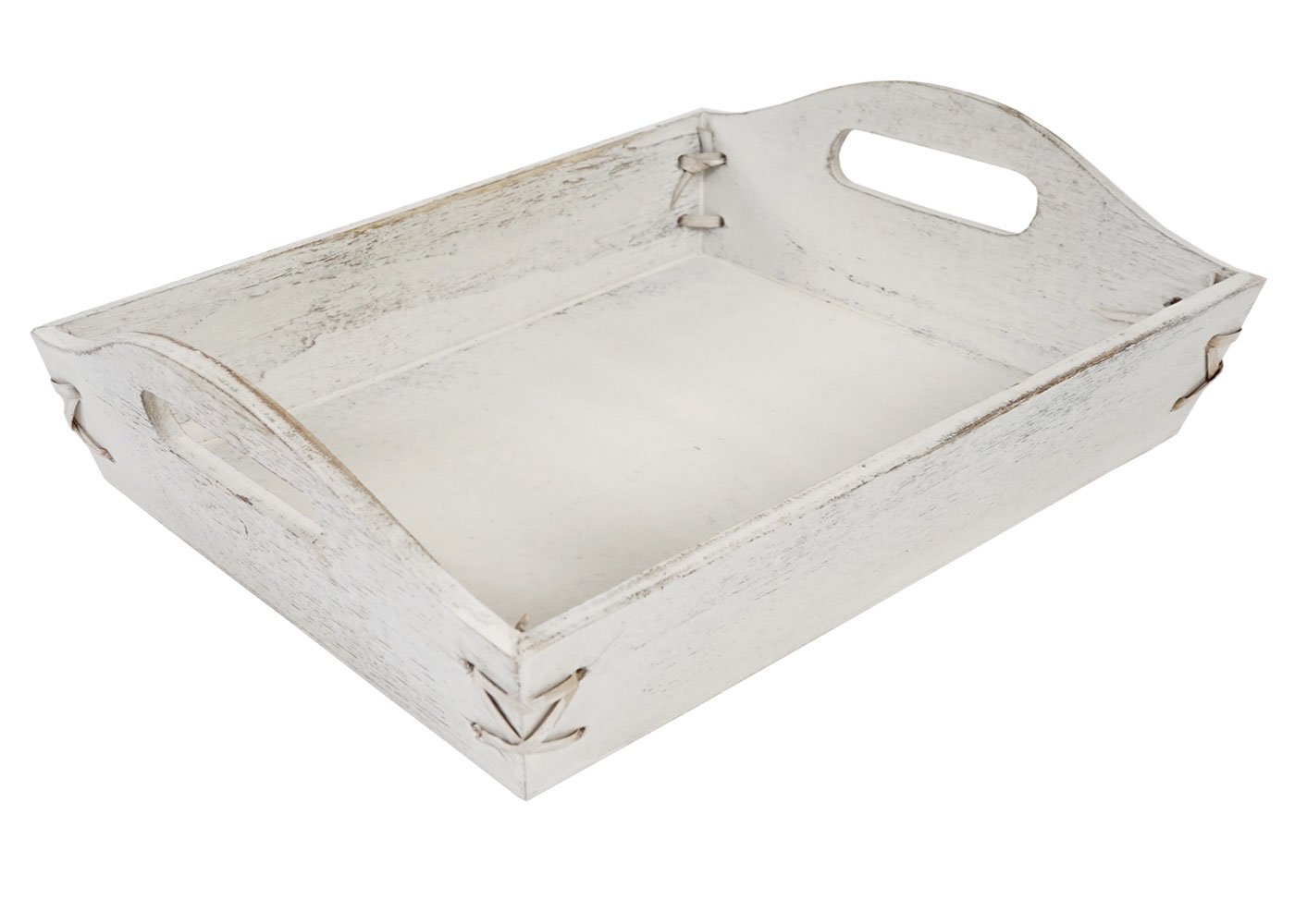 Juego de 3 bandejas HWC-C50, bandeja de madera para desayuno, bandeja decorativa, estilo Shabby