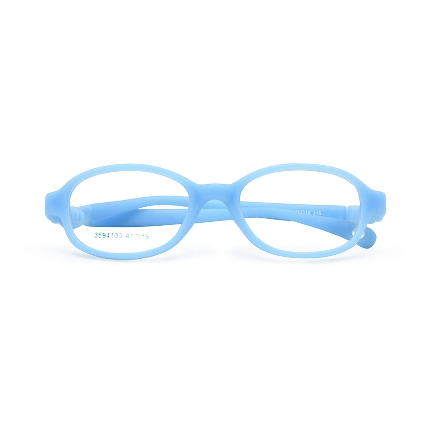 EnzoDate Flexible No Screw Size 41/15 Girls Eyewear with Cord, Boys Glasses & Strap, Children Eyeglasses, Baby Eyeglasses Bendable Safe (Blue) for Ages 1-2Y - Image 4 thumbnail
