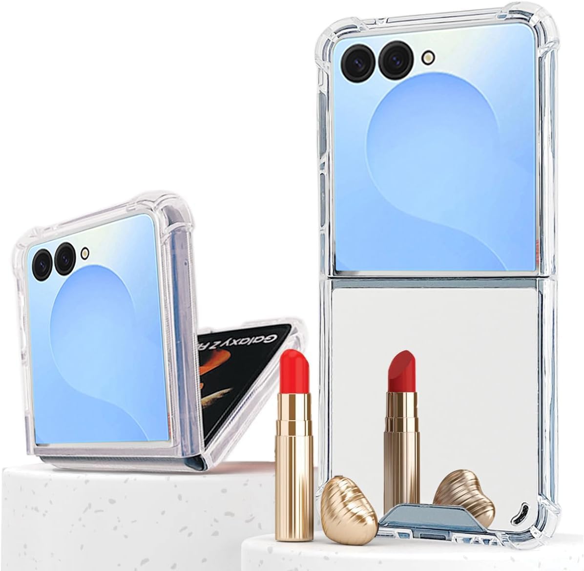 Amazon.co.jp: 適用 Galaxy Z flip7 5G SC-55F ミラー ケース 鏡