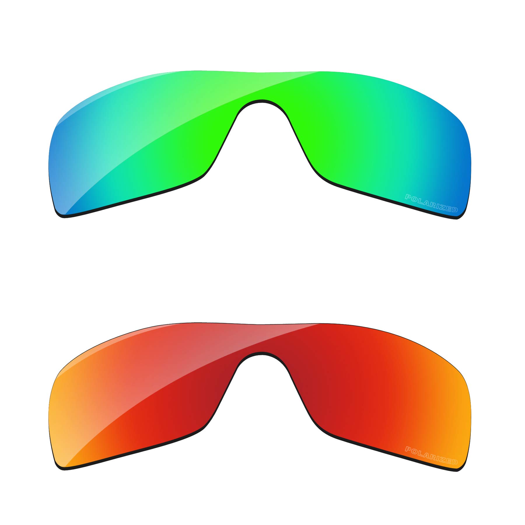 PapaViva Polarized Lenses Replacement for Oakley Batwolf OO9101 2 Pieces Packed