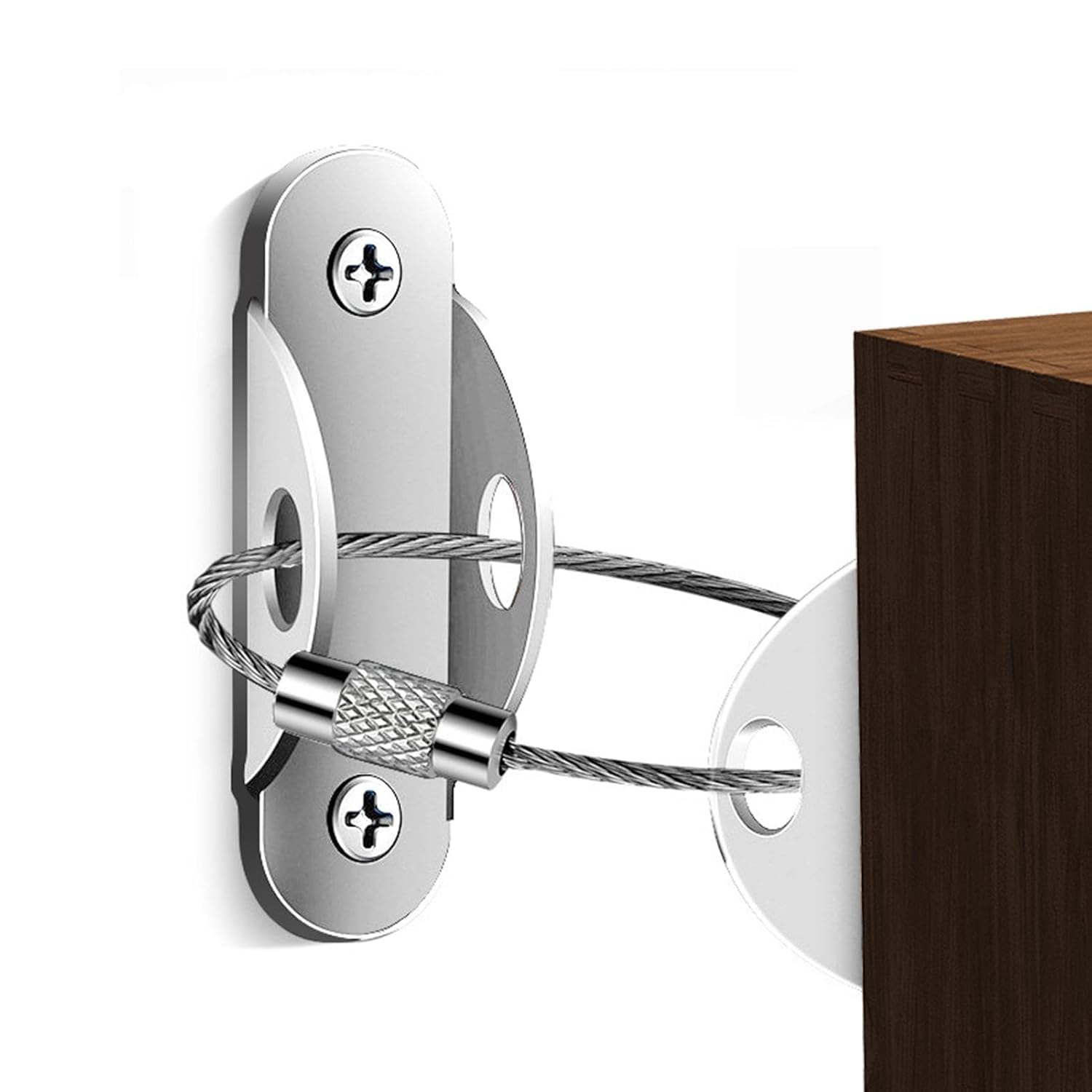 JIUDONE Möbelanker (Upgrade 2.0) für Babysicherung, Möbelgurt, Anti-Kipp-Möbelanker, Sicherung von 180 kg, schützt Ihr Haustier vor herunterfallenden Möbeln, Metall, weiß, Erdbebenriemen