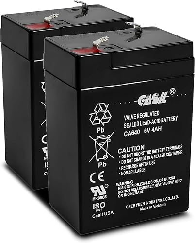 Casil Batería de repuesto de 6V 4Ah compatible con Jialee JL3-XM-4 2 Pack