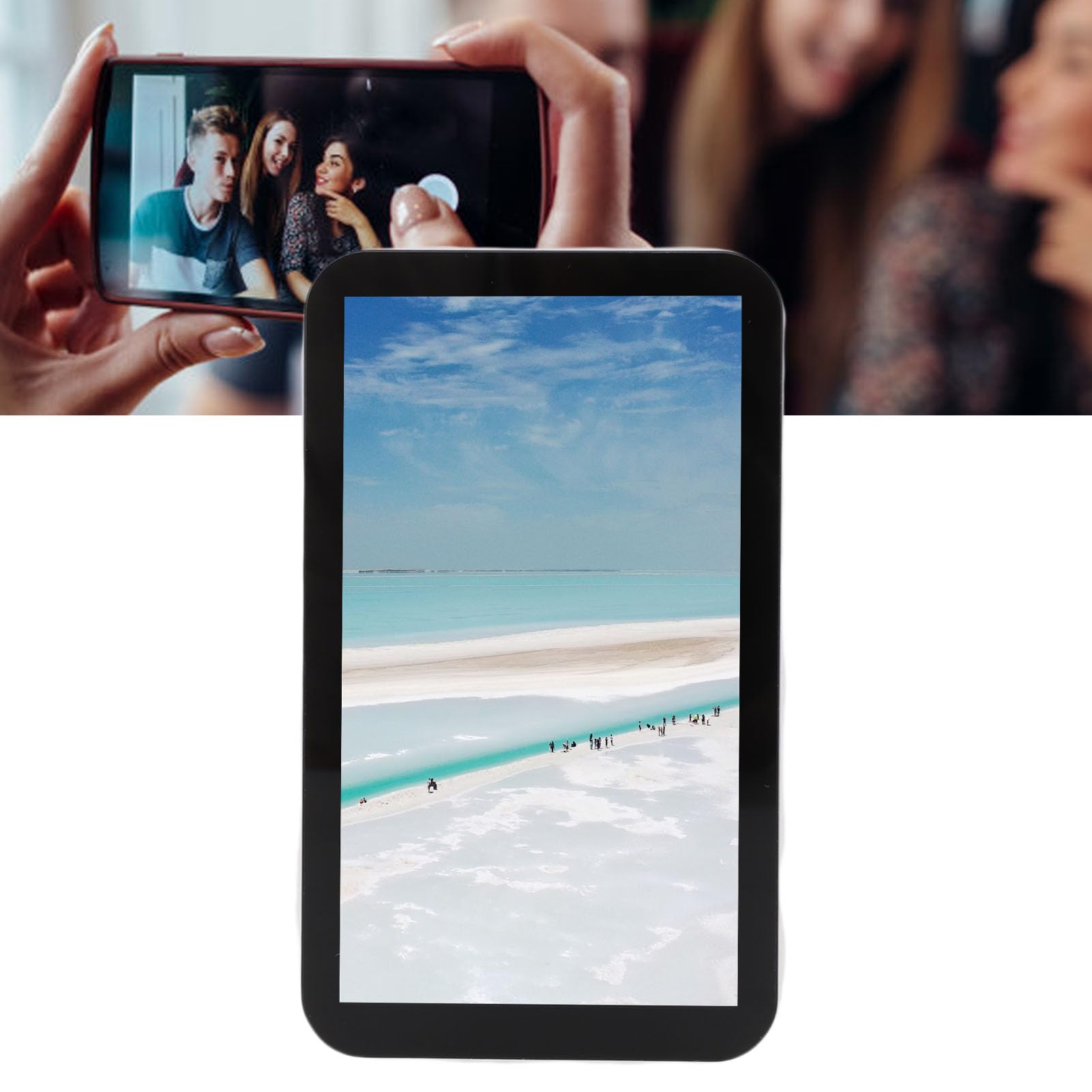 Drahtloser Selfie -Monito -Bildschirm für Phone Android, 3,97 Zoll 5G WLAN Magnetic Phone Vlog Selfie Bildschirm 3 Level Helligkeit Zurück Kamera -Monito mit Fernbedienung