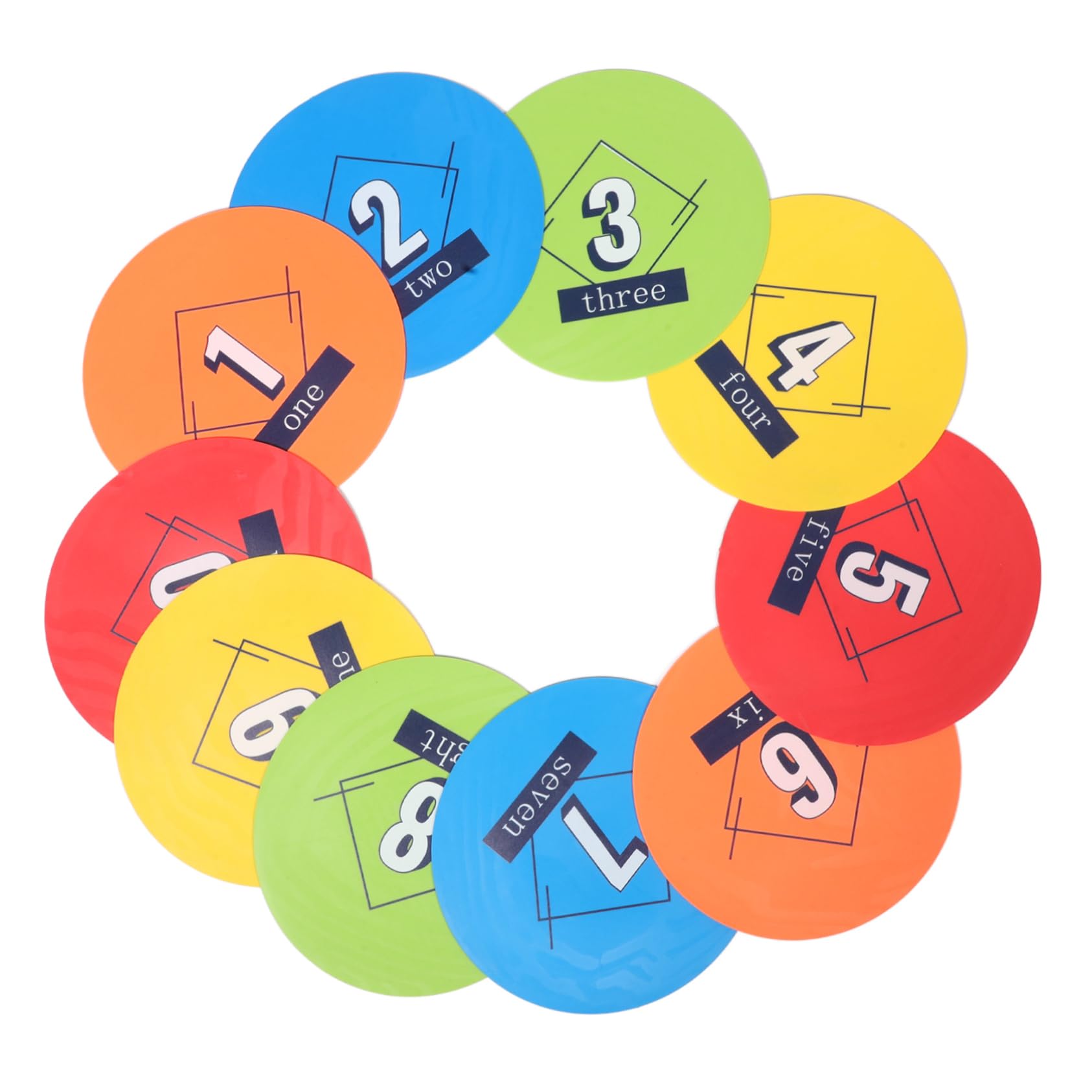 HANABASS 10Pcs Football Training Spot Markers Round Discs for Soccer Agility Drills Lightweight and Portable Training Markers for Sports Events and Team Building