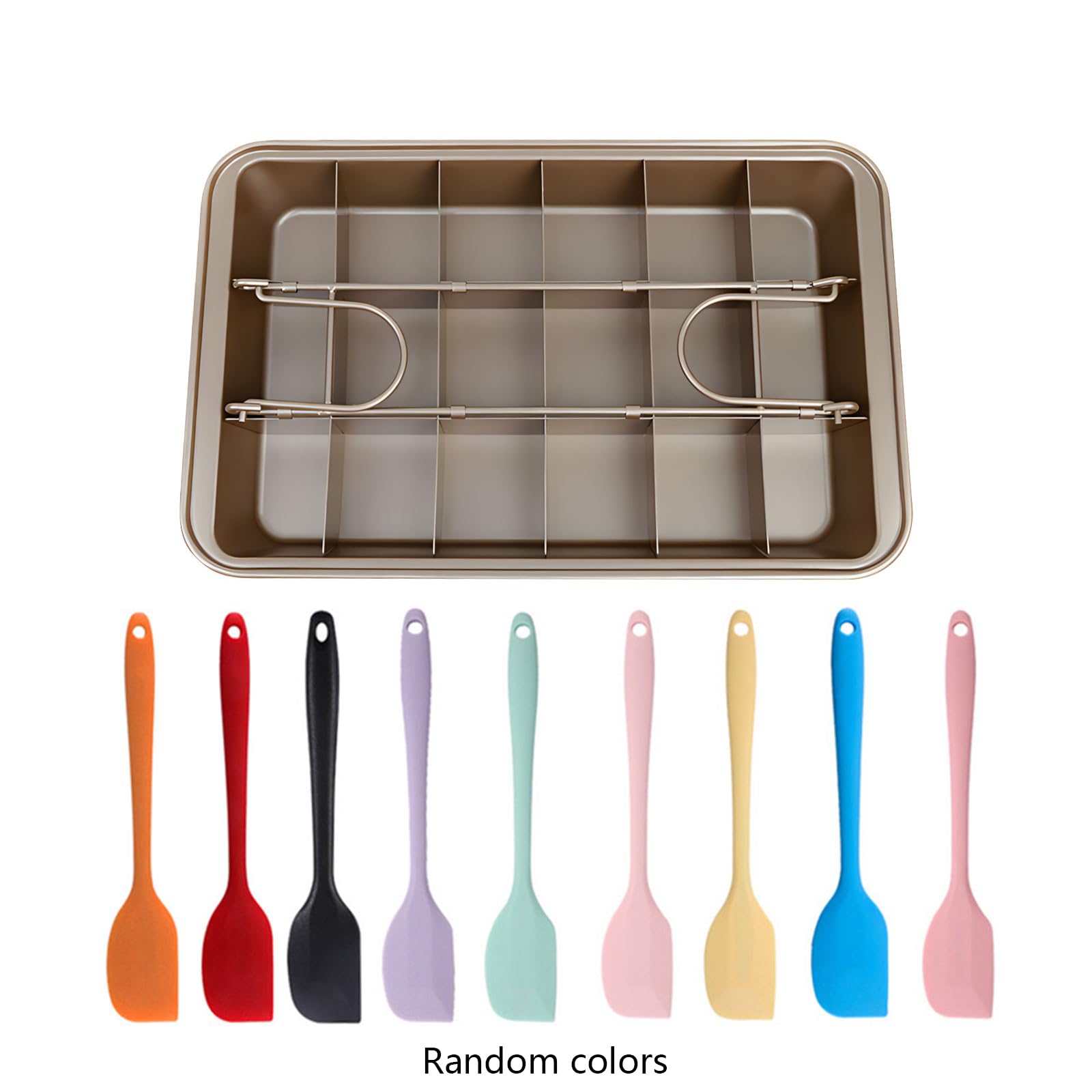 Molde antiadherente para hornear pasteles de acero al carbono con divisores extraíbles para pasteles y pasteles perfectamente porcionados