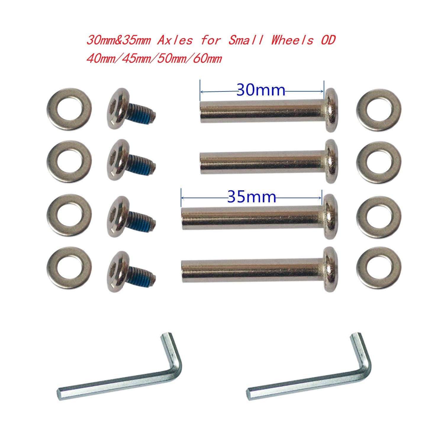Set di 2 ruote nere e trasparenti, 40/45/50/60/70/75 mm, resistenti all'usura, con ABEC 6 mm, 608zz, kit di riparazione per pattini in linea (45 x 6 x 18 mm/1,77 x 0,24 x 0,7 pollici)