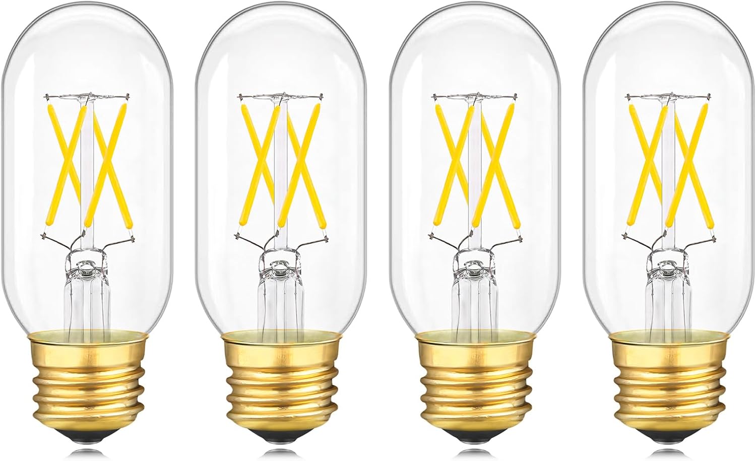 Dimmable E26 LED Bulb 40W Equivalent E26 Light Bulbs 4W Neutral White 4000K Clear E26 LED Tube Bulb AC120V 400lm Tubular T14 T45 LED Bulb for Pendant,Sputnik,Vanity,Chandeliers, 4 Pack
