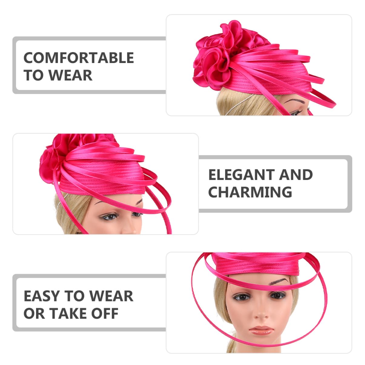 SHERCHPRY 2 cappellini da cocktail da donna, accessori per capelli, accessori per capelli da sposa, decorazioni per capelli, fascia fascinator