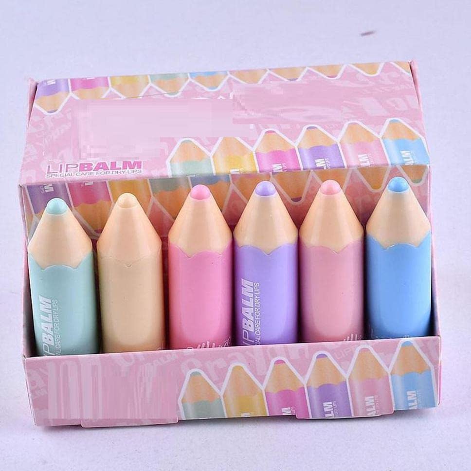 PINK PENCIL SHAPE LIP BALM PACK OF 6 FRUITY-image-49