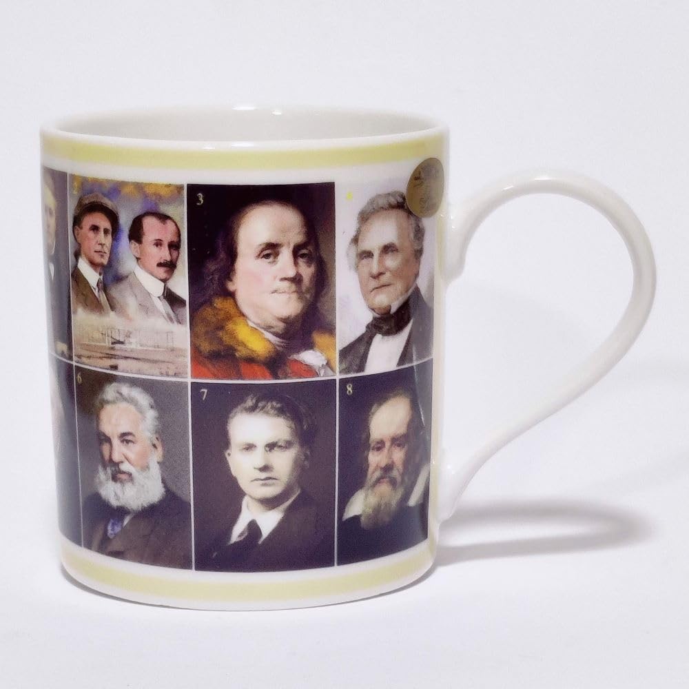 The Leonardo Collection Famous Inventors In History Mug - Fine China Construction With Matching Presentation Box