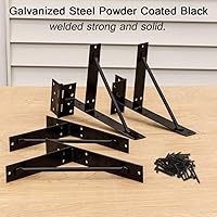 Vista 2 de Mofeez Kit de soporte de esquina sin hundimiento para puertas de cobertizo, puertas de entrada, puertas de corral, ventanas de madera (2 juegos)