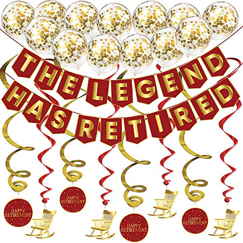 The Legend Has Retired Retirement Decoration Pack - Retirement Party Supplies, Gifts and Decorations