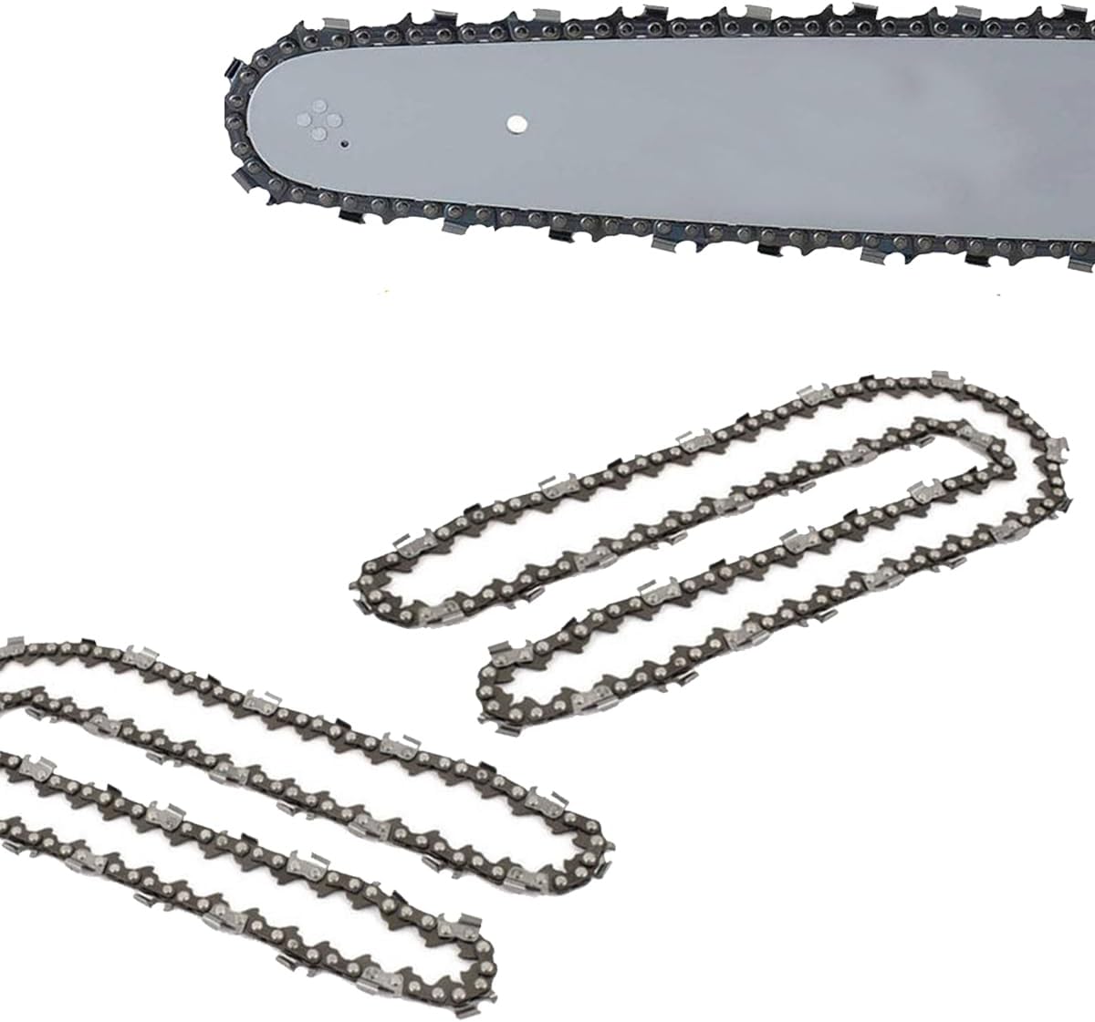 22 inch Chainsaw Chain 2PC, 0.325 inch LP Pitch, 0.058 inch Gauge, 86 Drive Links, for Chainsaw 5200, 5800, 6200 GFJZN