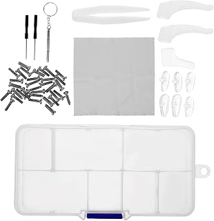 Eyeglass Repair Kit Box with Screws, Nose Pads and Tools 99pcs