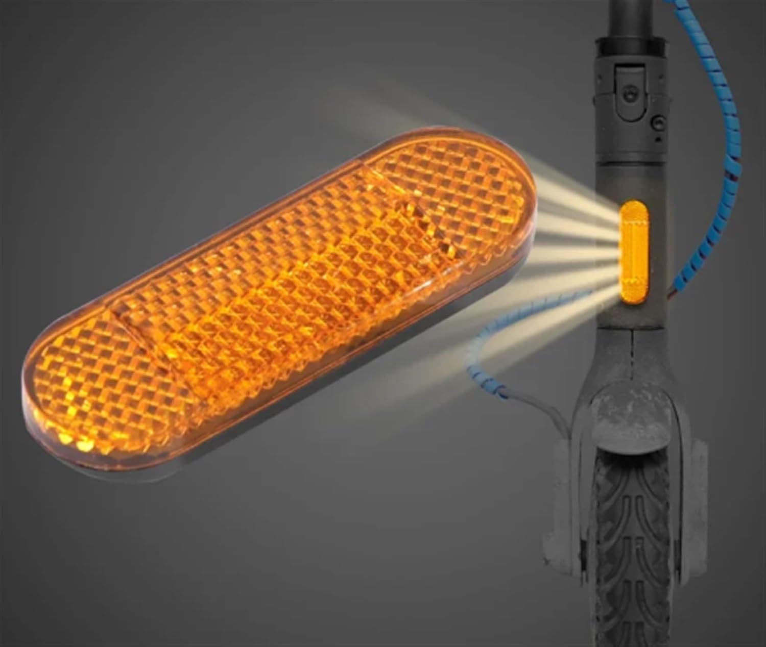 5-10PC Front Tube Reflector Safety Reflective Compatible with Xiaomi Mi3 M365 Pro2 1S Pro Electric Scooter Night Protect Shell Warning Parts(5pcs yellow)