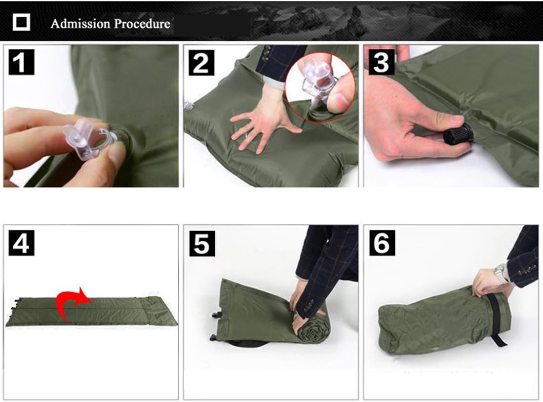 Ultralight Self Inflating Camping Sleeping Pad Air Mattress Bed with Inflated Pillow for Tent Backpacking Hiking Beach Travel