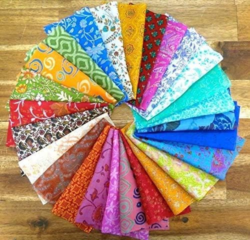 KR VISION 25 Pieces of Vintage Silk Remnants, Silk Fabric Scraps, Easter Egg Dyeing Silk Scraps, Silk Recycled Craft Fabric (8" X 8" Inches) - Image 2