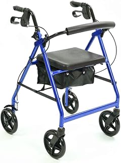 NRS Healthcare A-Serie 4-Rad-Rollator-Gehhilfe, blau