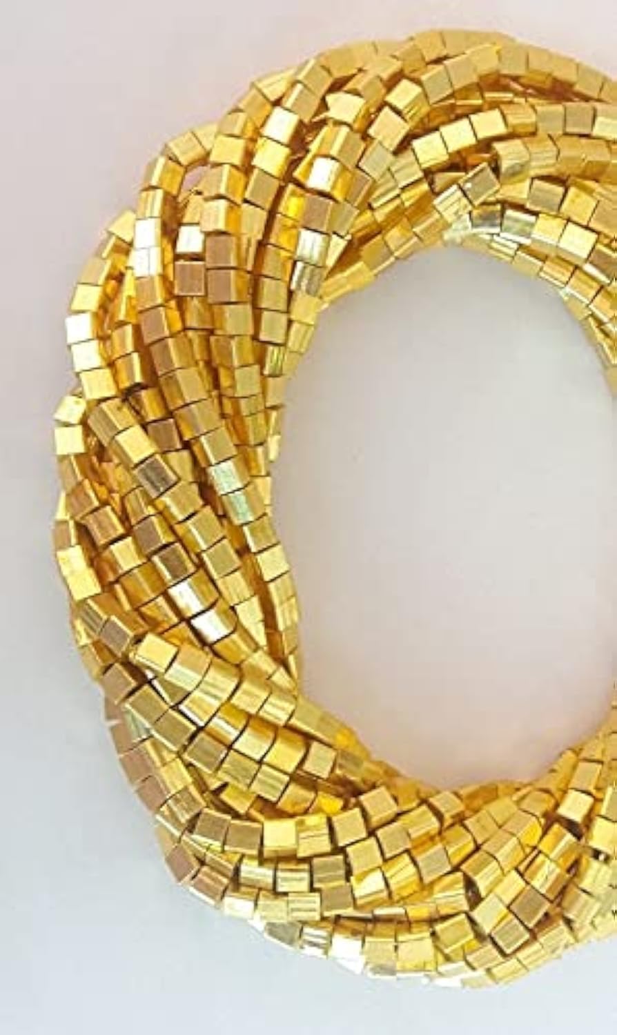 Perles cubes rondelles en cuivre pour créer vos propres bijoux d'été dorés à l'or 24k