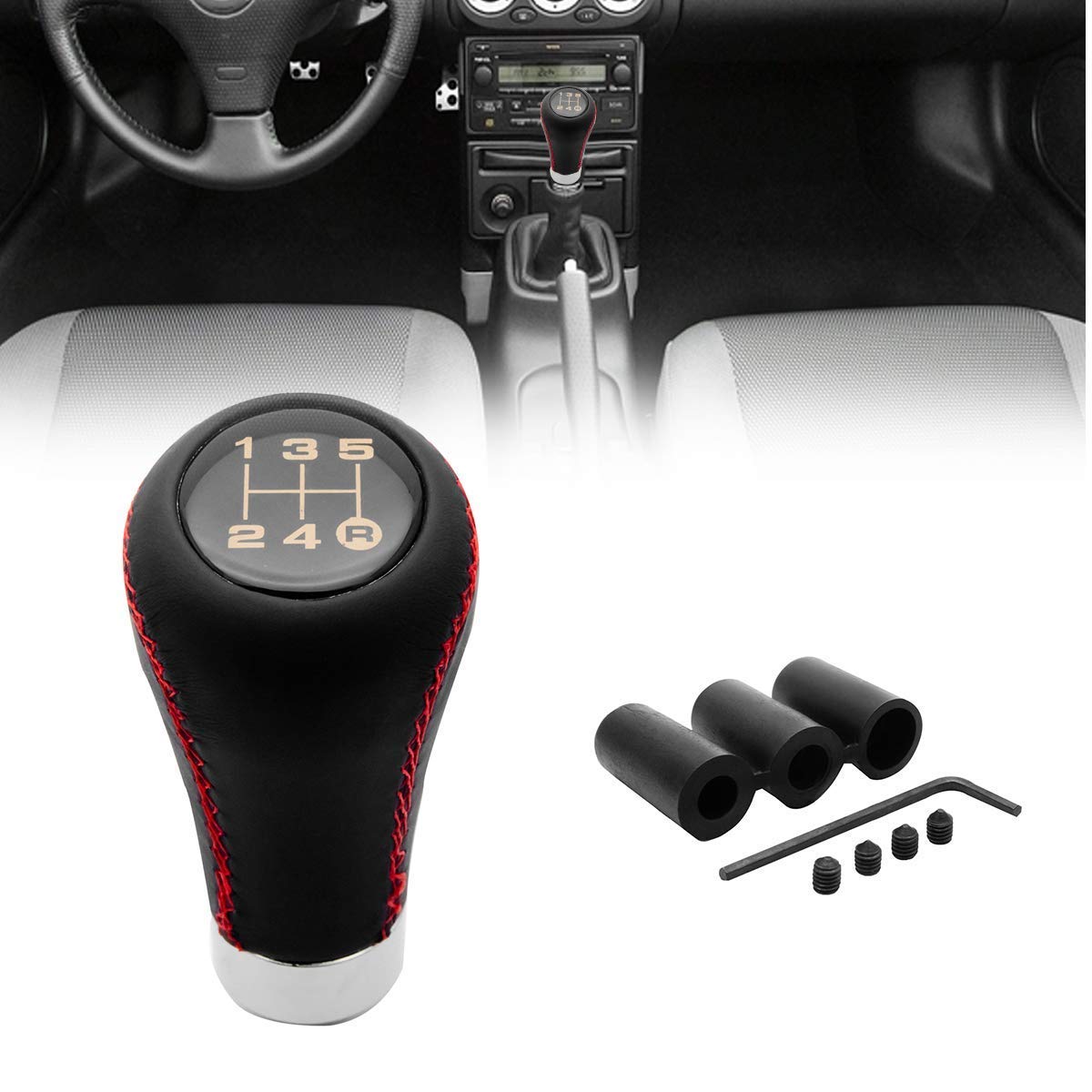 Stylish Gear Lever Head Handle Stainless Steel Skull Shape Shifter Stick Knob for Manual/Automatic Transmission Vehicles – buy the best products in the online store
