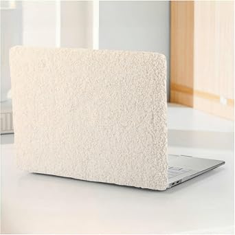 for Teddy Fleece MacBook Pro 13 inch Case M2 2026 2025-2016 M1,White