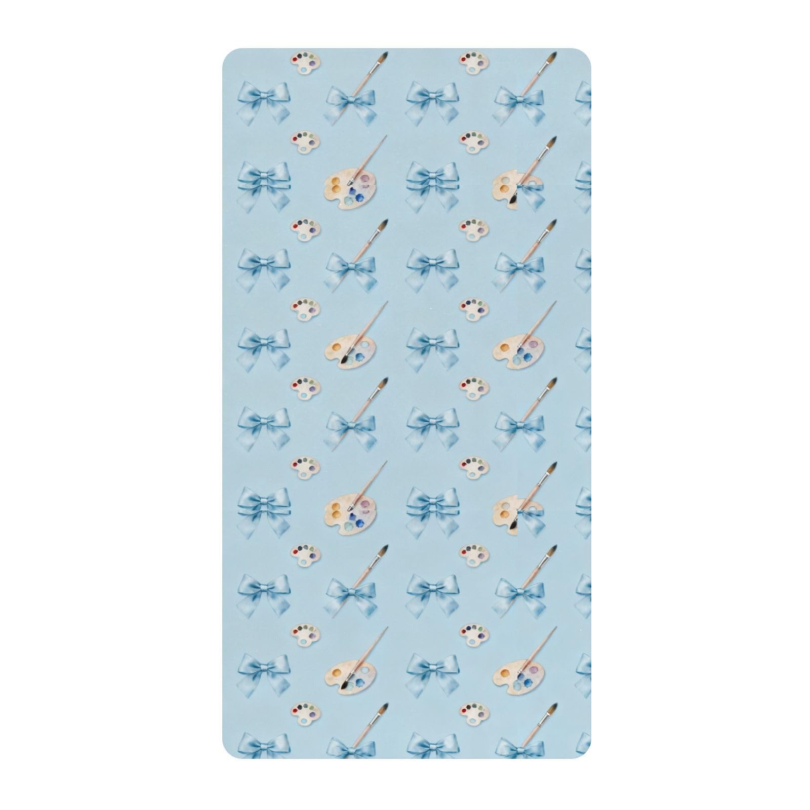 Drap de jeu en coton premium Blue Bows, l'excellence pour le berceau