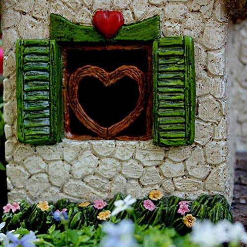 Pretmanns Fairy Garden Fairy House – Large Fairy Houses For Gardens For Outdoor - Resin Fairy House - Fairy Garden Accessories Outdoor - 7" Fairy Garden House, Door Can Open Wide #TOP5